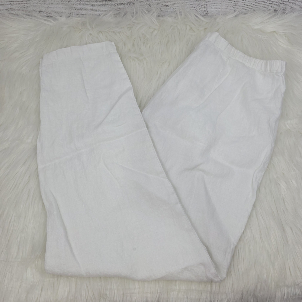 Chico's White Women's Linen Chino Pants